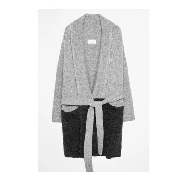 ZADIG & VOLTAIRE Mia Gray Alpaca Wool Knit Long Cardigan Sweater Size XS / S - Picture 1 of 9